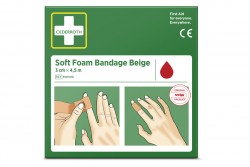 Bandaż piankowy beżowy Cederroth Soft Foam Bandage 3 cm x 4,5 m REF 51011018